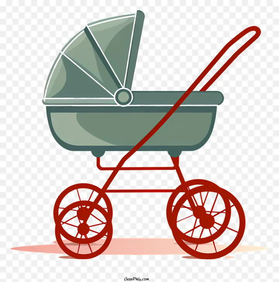 Baby Carriage，A Cor Cinza PNG
