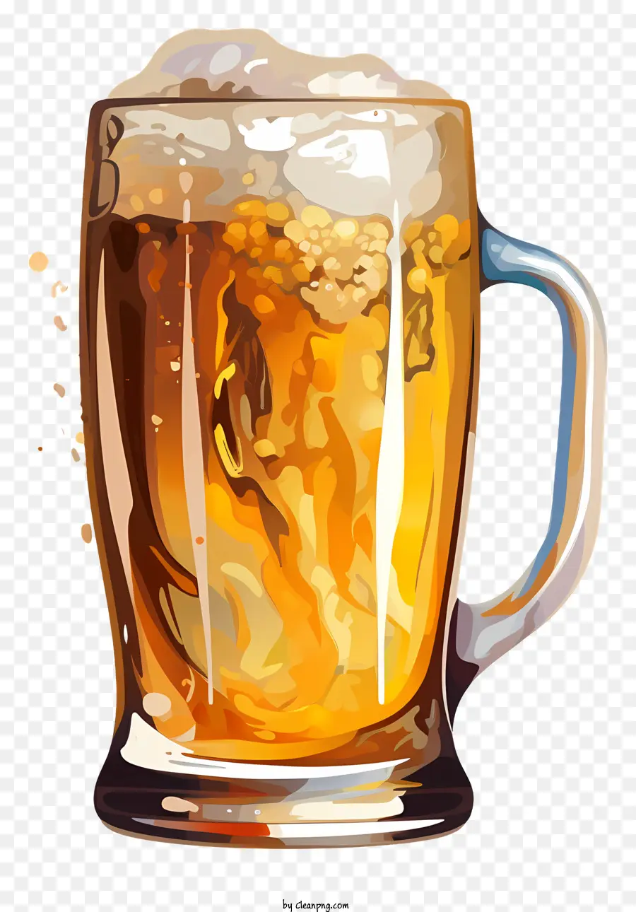 Cerveja，Cabeça Espumosa PNG