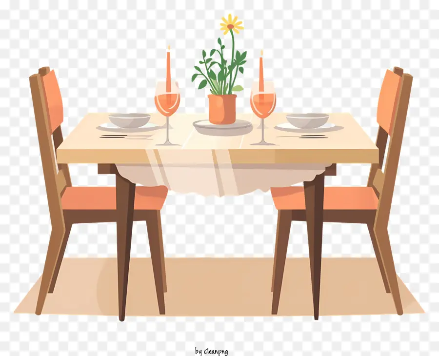 Conjunto De Mesa De Jantar，Cadeiras PNG