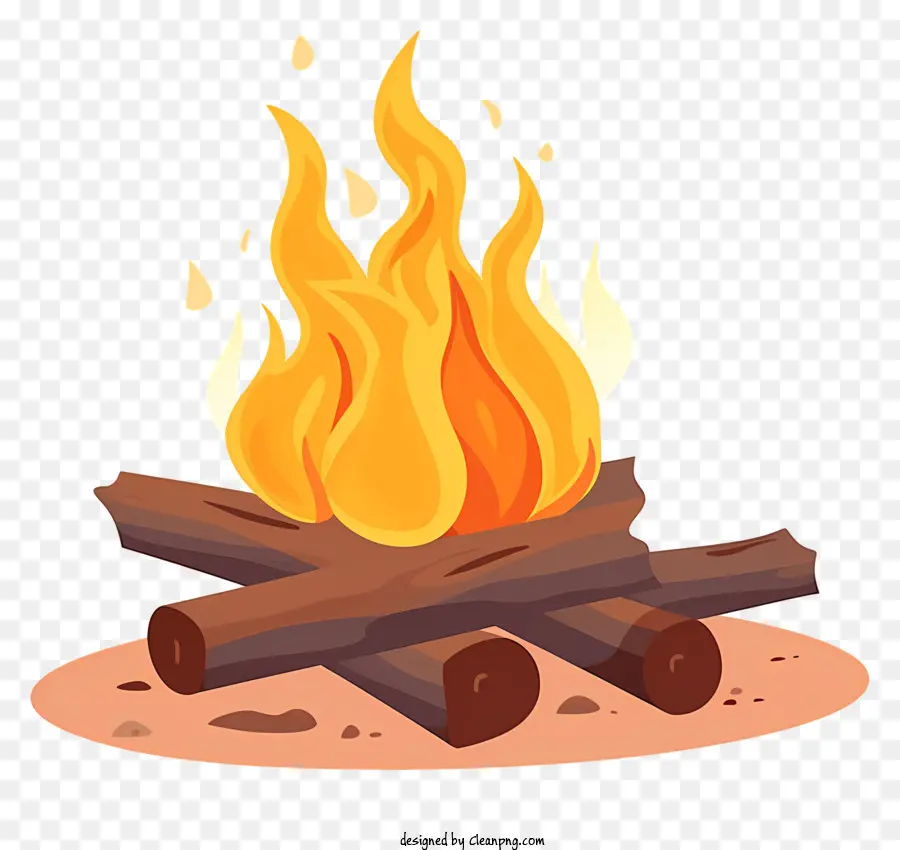 Campfire，Logs PNG