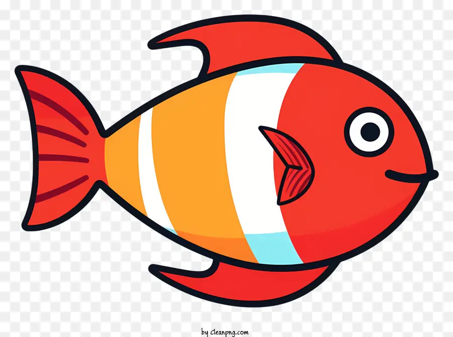 Peixe Listrado，Peixe Vermelho E Branco PNG