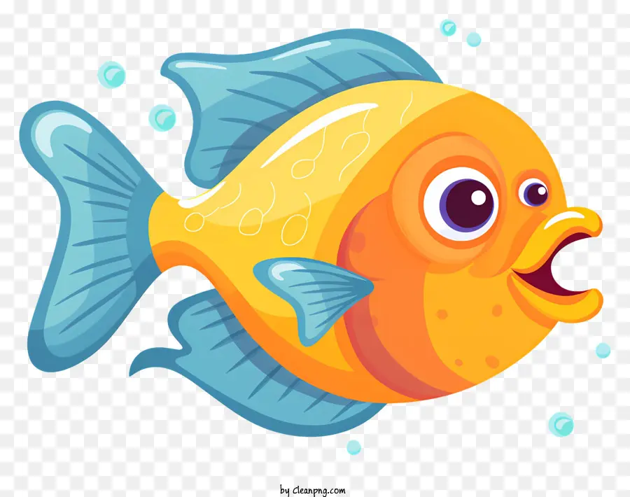 Cartoon Peixe，Surpreso Peixe PNG