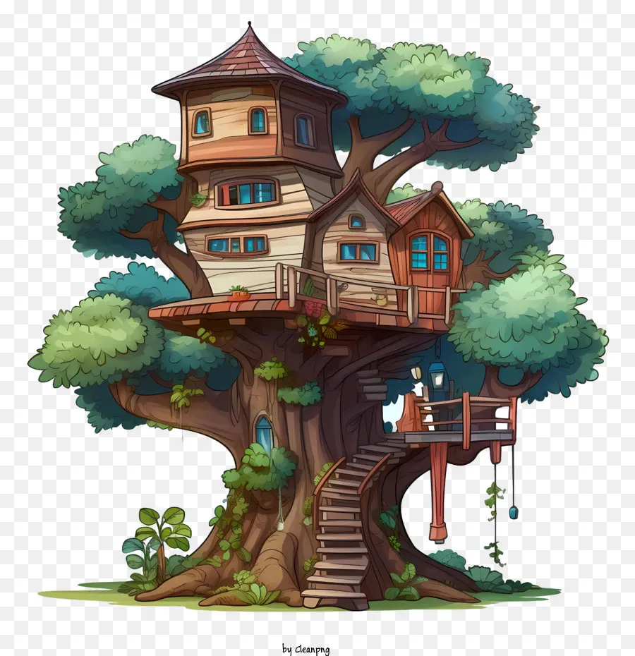 Casa Na árvore，Bonito PNG