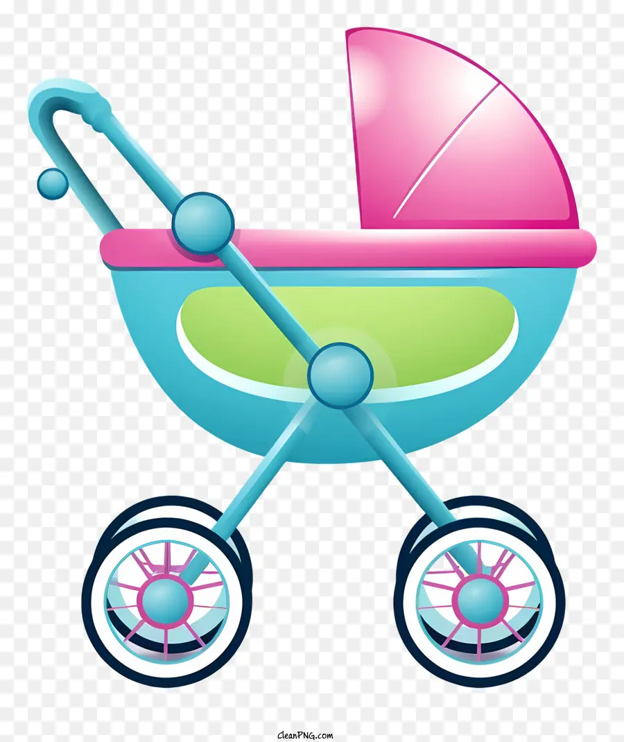 Carrinho De Criança De Bebê，Carrinho Azul E Rosa PNG