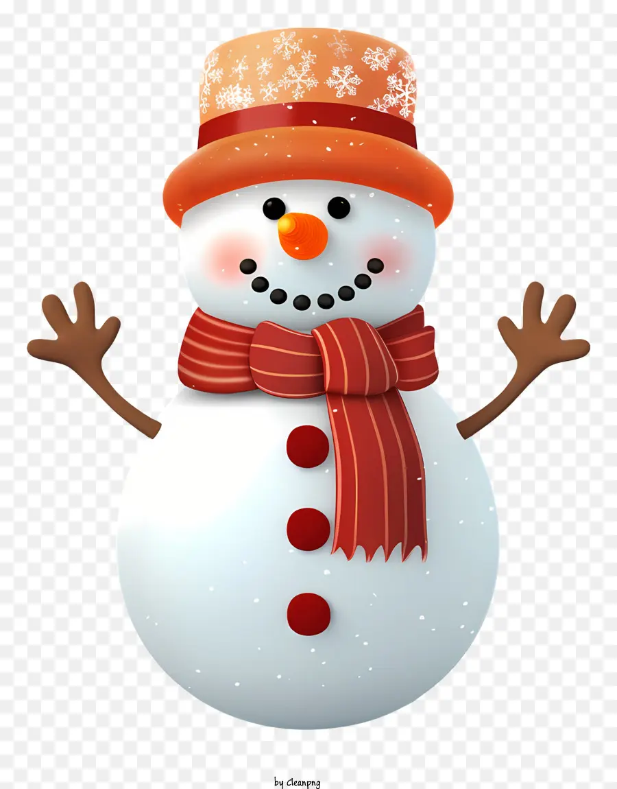 Boneco De Neve，Lenço Vermelho PNG