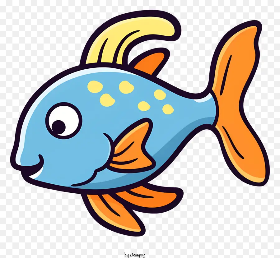 Cartoon Peixe，Olhos Grandes PNG