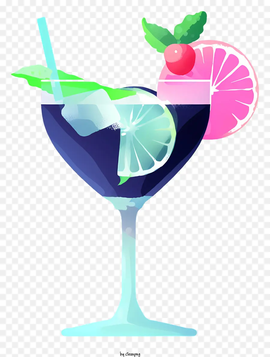 Azul Cocktail，Vidro PNG