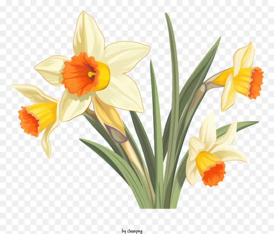 Narcisos，Buquê PNG