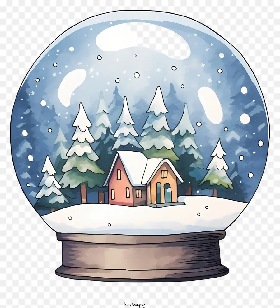 Globo De Neve，Black Background PNG