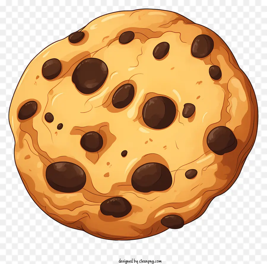 Chocolate Chip Cookie，Baked Redondo Bem PNG