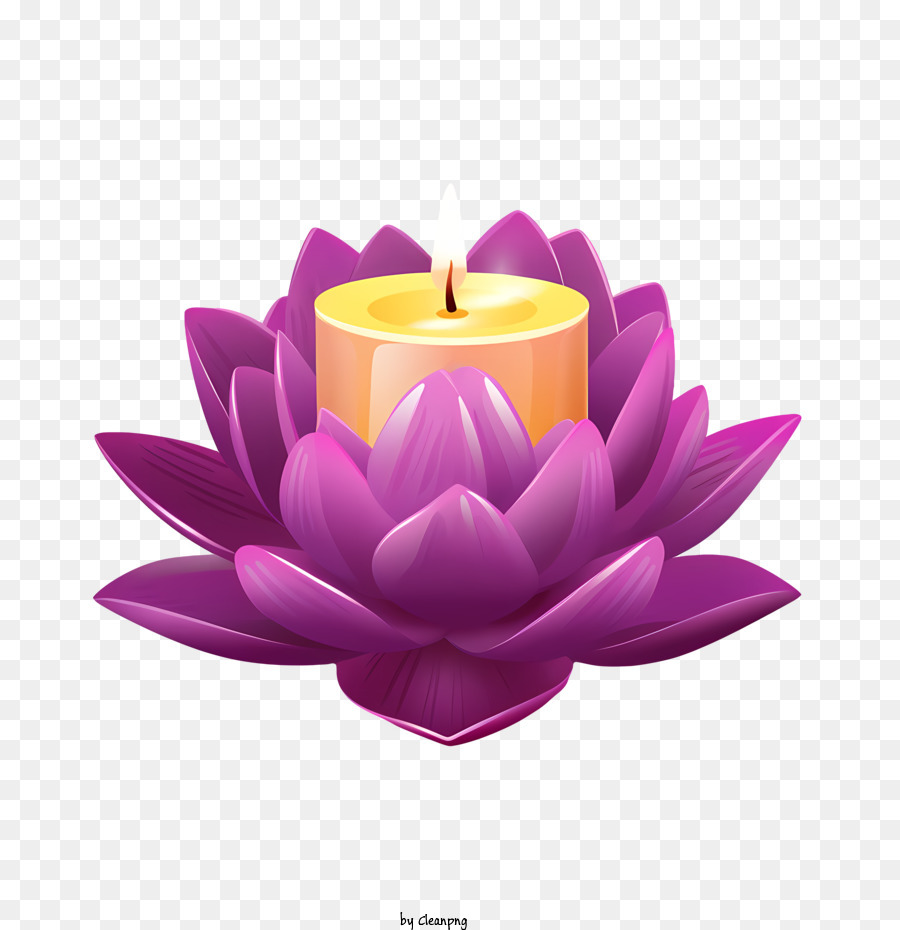 Flor De Lótus De Vela，Flor De Lótus PNG