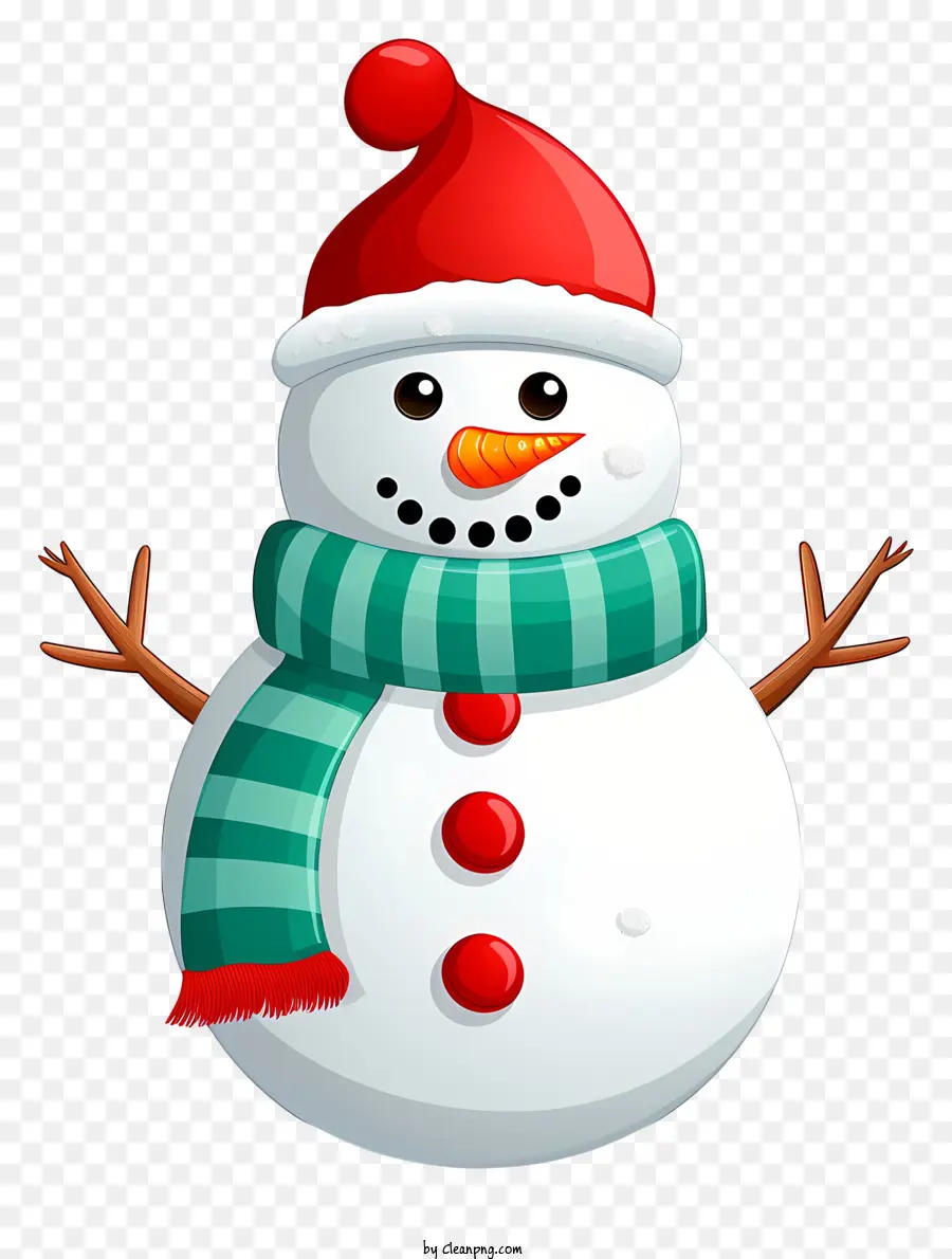 Boneco De Neve，A Red Hat PNG