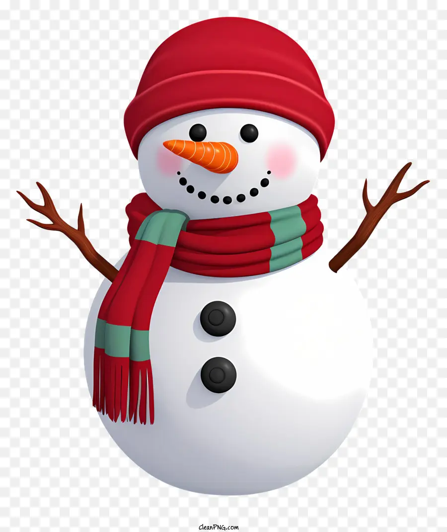 Boneco De Neve，A Red Hat PNG