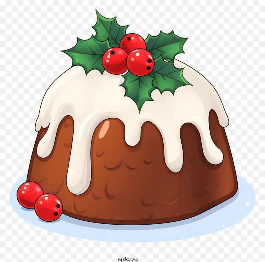 Bolo De Natal，Geada Branca PNG