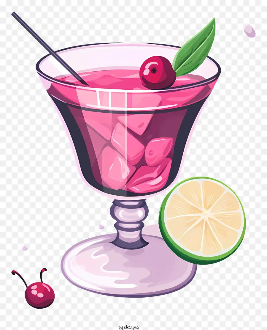 Cocktail Vermelho，Bebida Cor De Rosa PNG