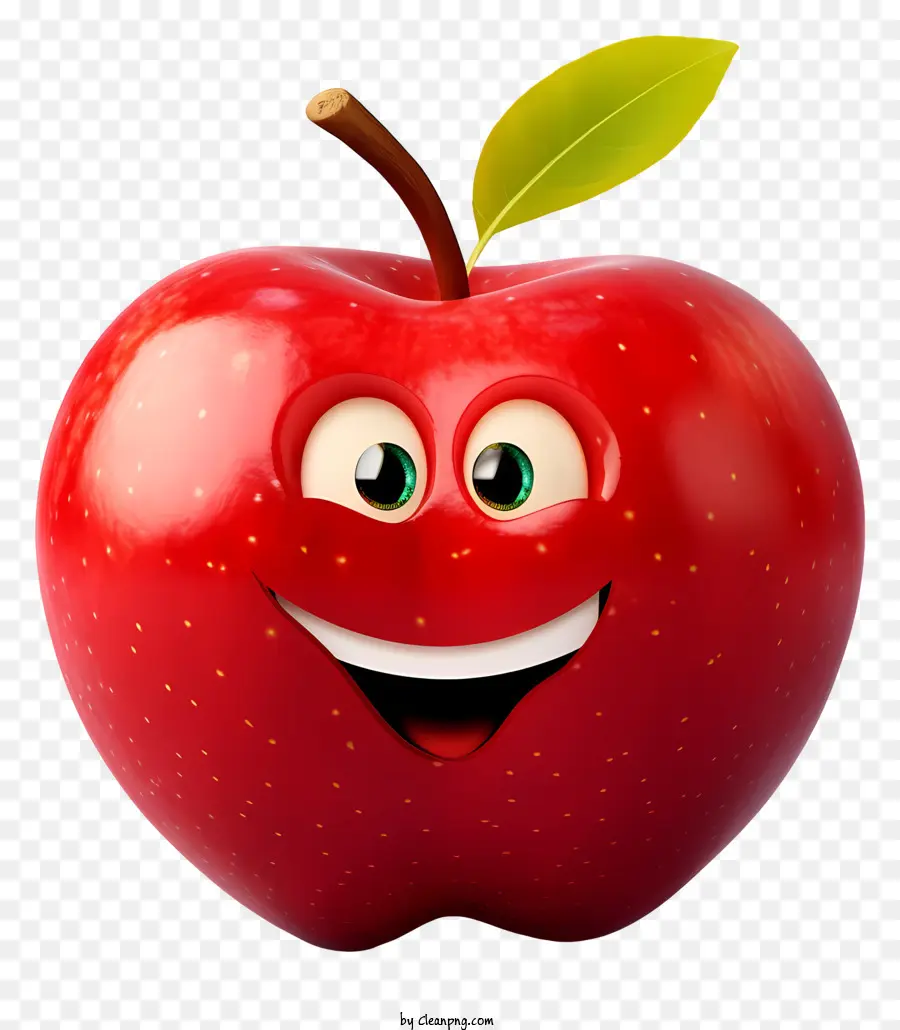 Sorrindo Apple，A Red Apple PNG