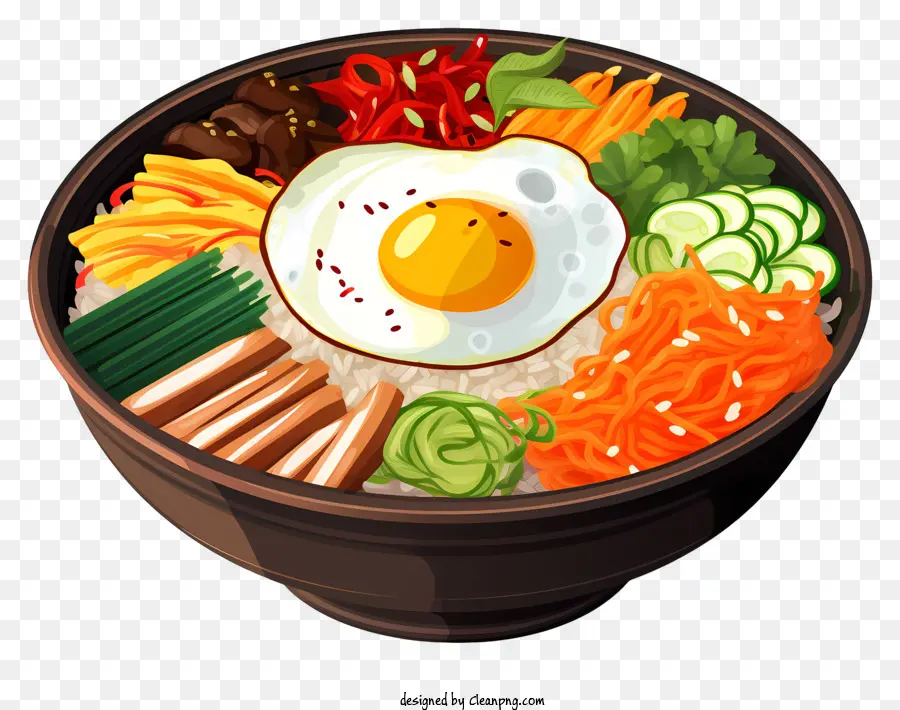 Comida Coreana，Ovo Frito PNG