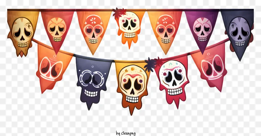 Decorações Do Crânio，Decoração De Halloween PNG