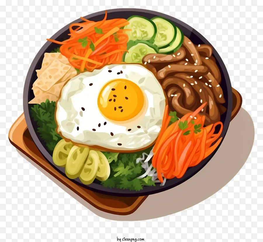 Comida Coreana，Bibimbap PNG