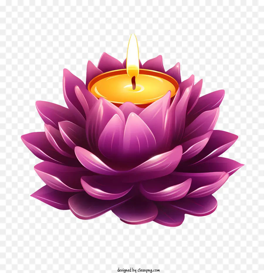 Vela Flor De Lótus，Vela Roxa PNG