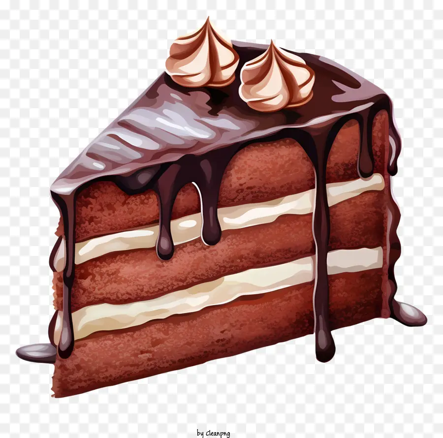 Bolo De Chocolate，Glacê De Chocolate PNG