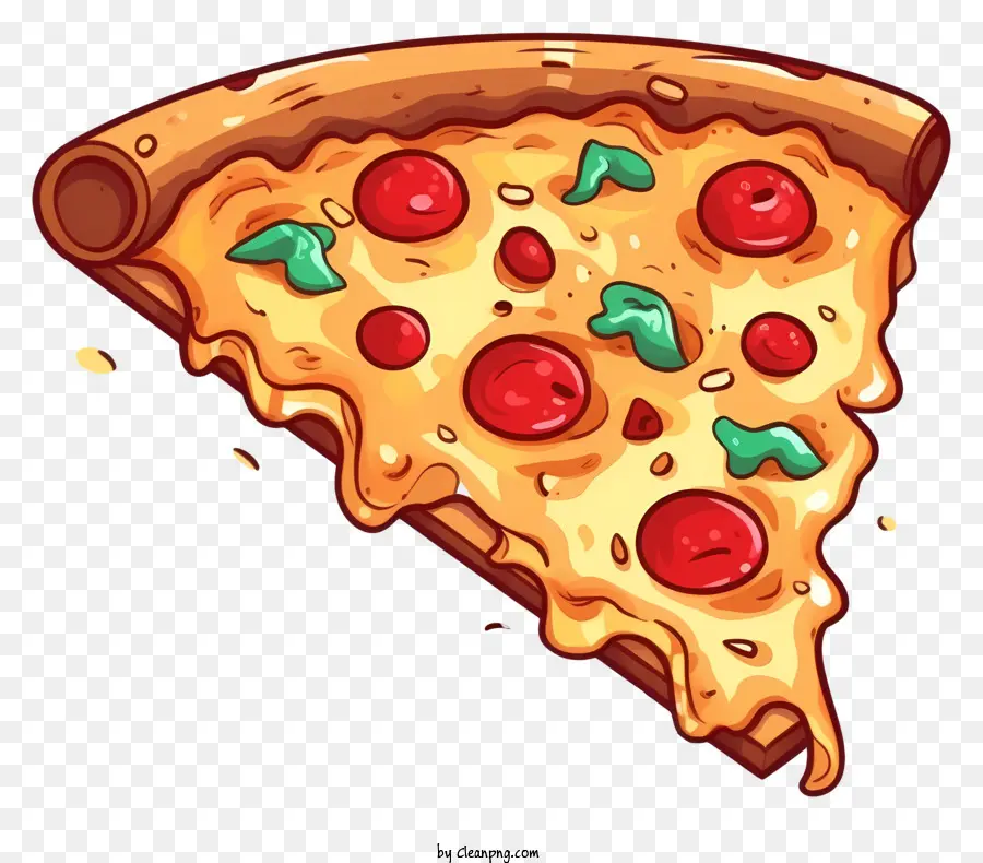 Fatia De Pizza De Desenhos Animados，Fatia Redonda De Pizza PNG