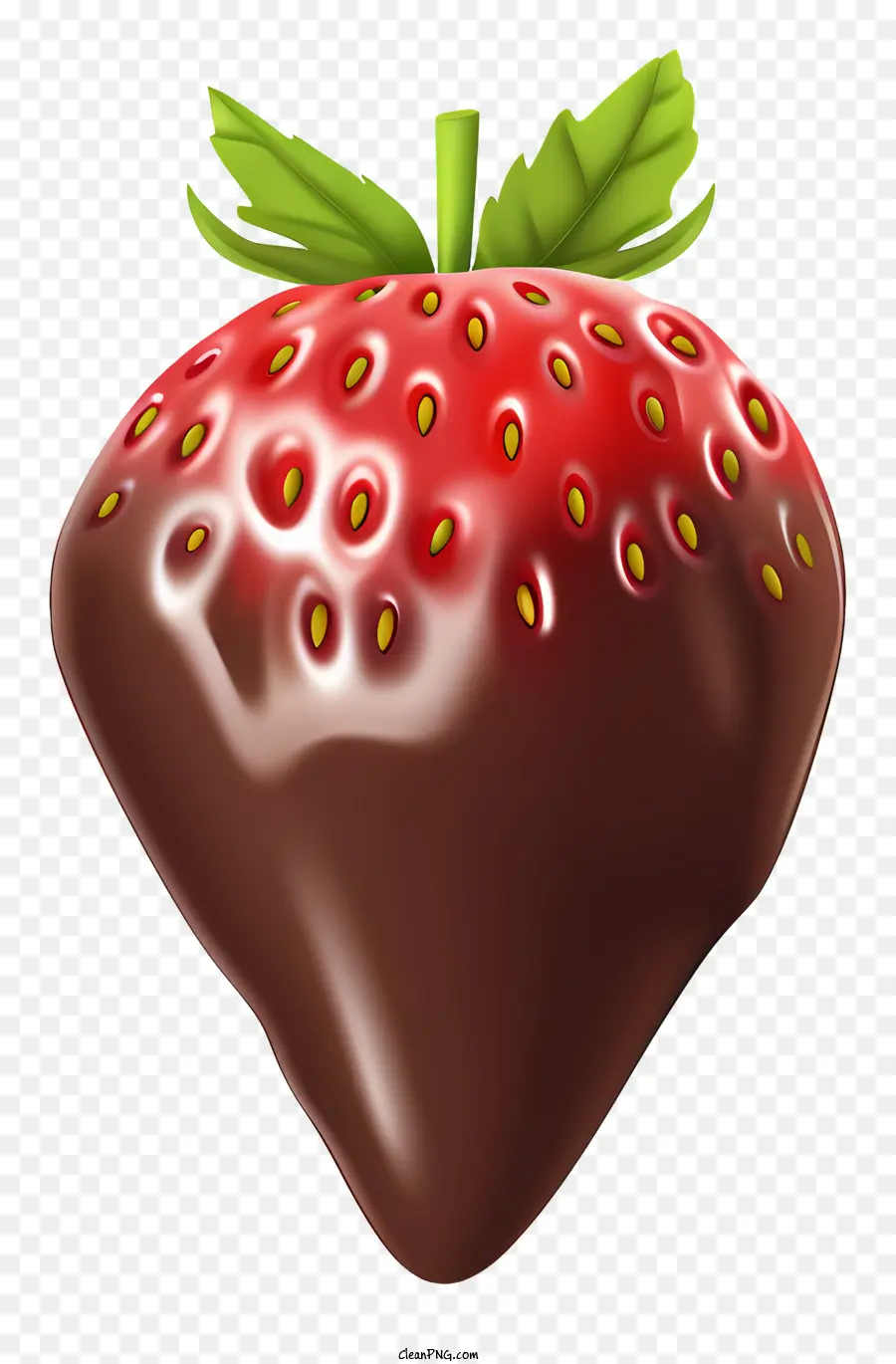 Morango Coberto De Chocolate，Sobremesa PNG