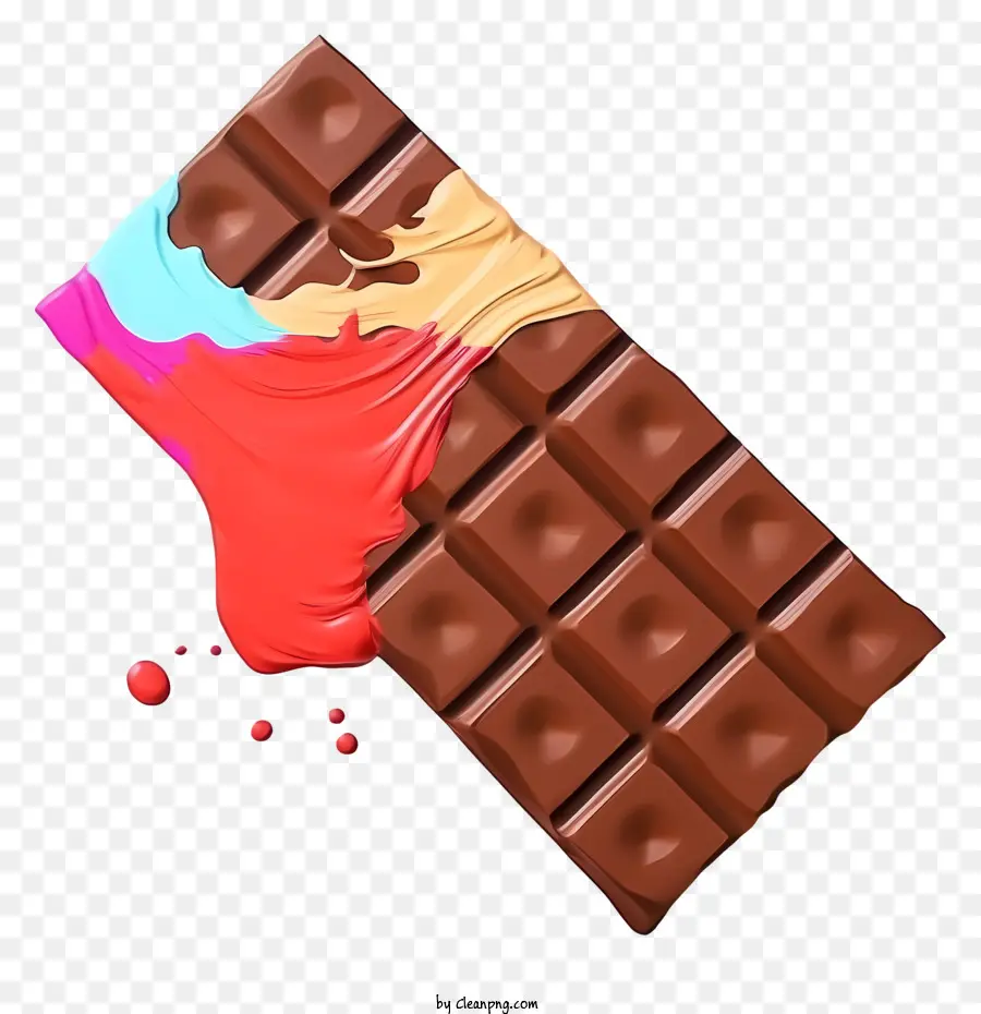 Barra De Chocolate，Coloridos De Chocolate PNG