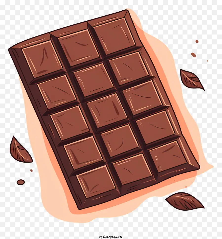 Barra De Chocolate，Cor Marrom PNG