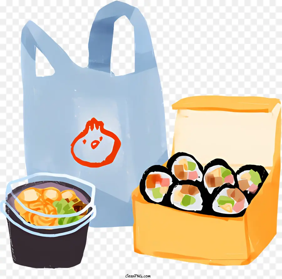 Cartoon De Alimentos，Sushi PNG