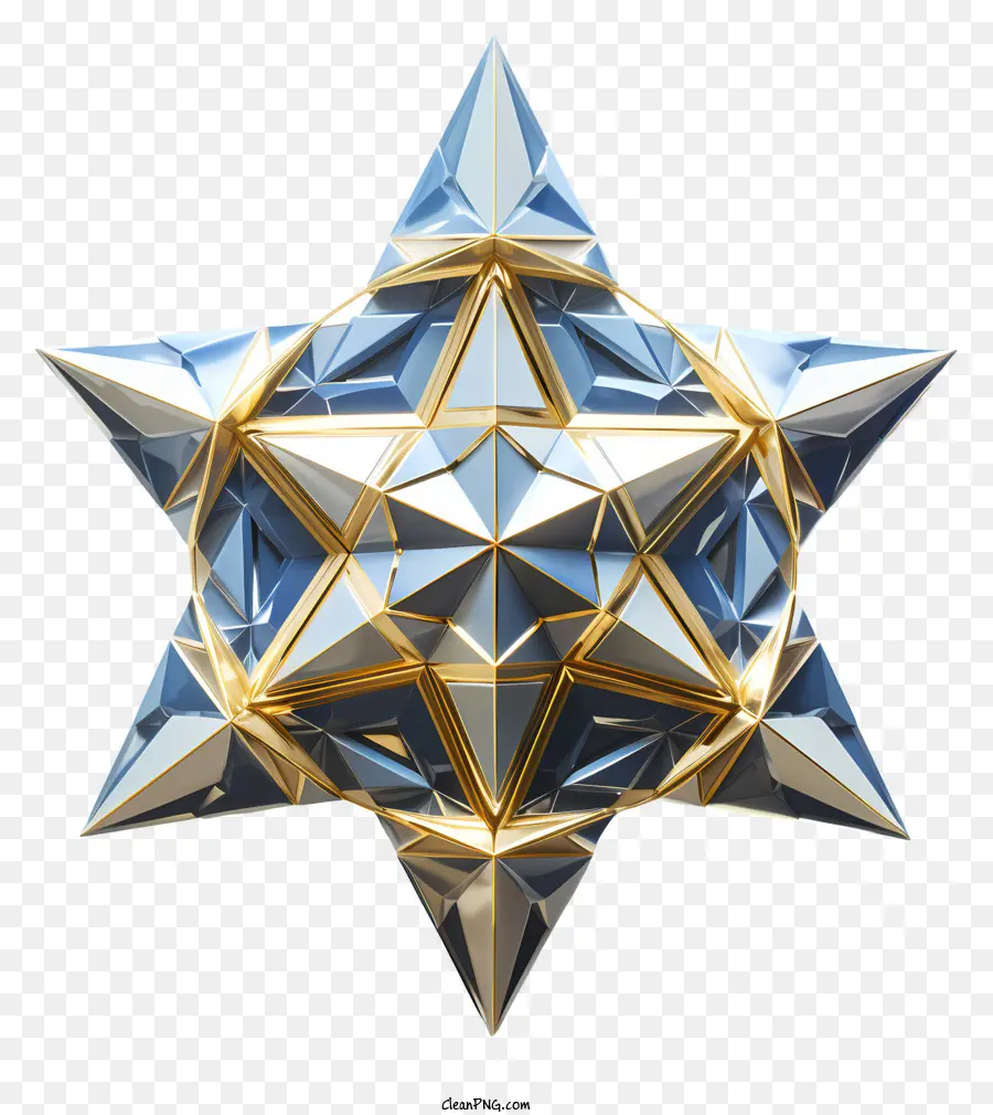 Estrela Dourada，Formas Triangulares PNG