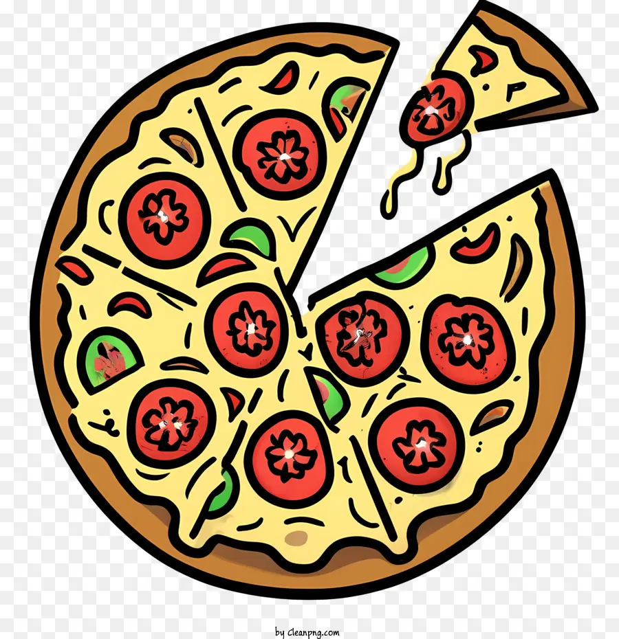 Cartoon Pizza，Pizza Slice PNG