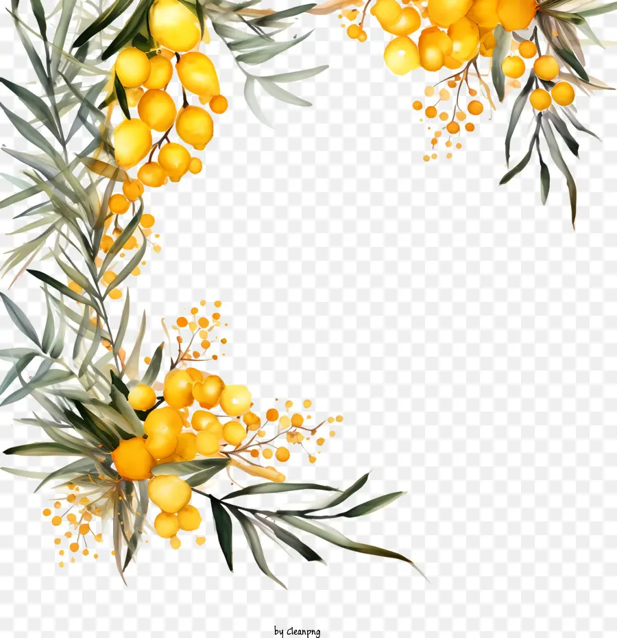 Acácia Dourada，Flores Amarelas PNG