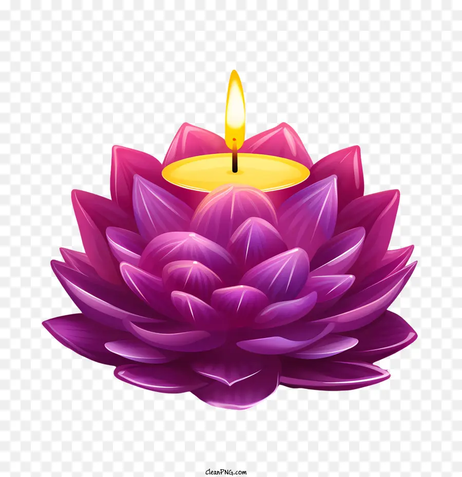 Flor De Lótus De Vela，Lotus PNG