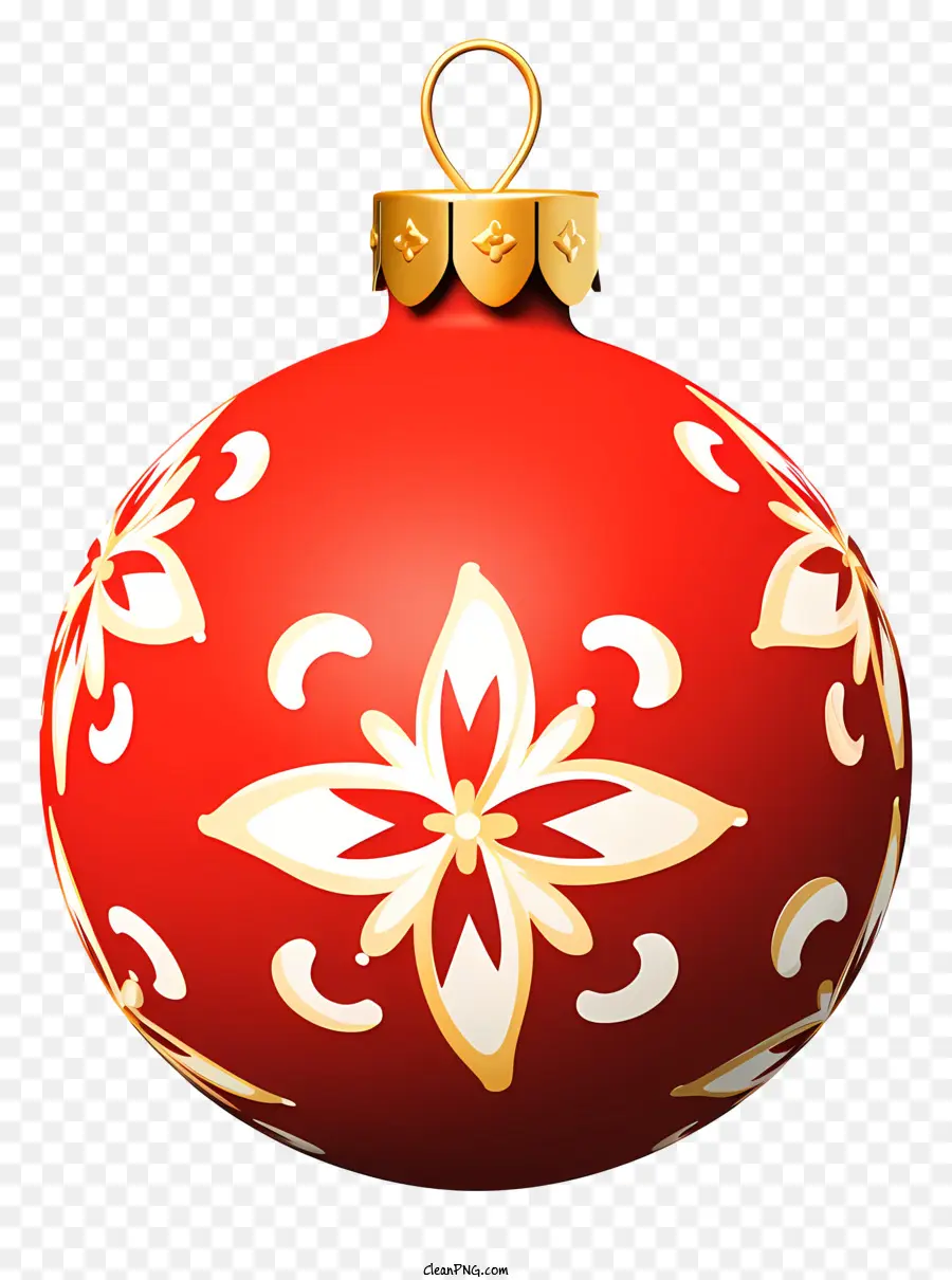 Enfeite De Natal，Ornamento Vermelho E Branco PNG