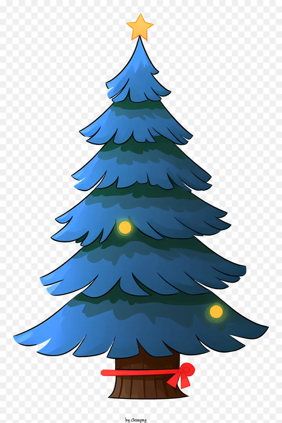 Azul árvore De Natal，Árvore De Natal Com Luzes PNG