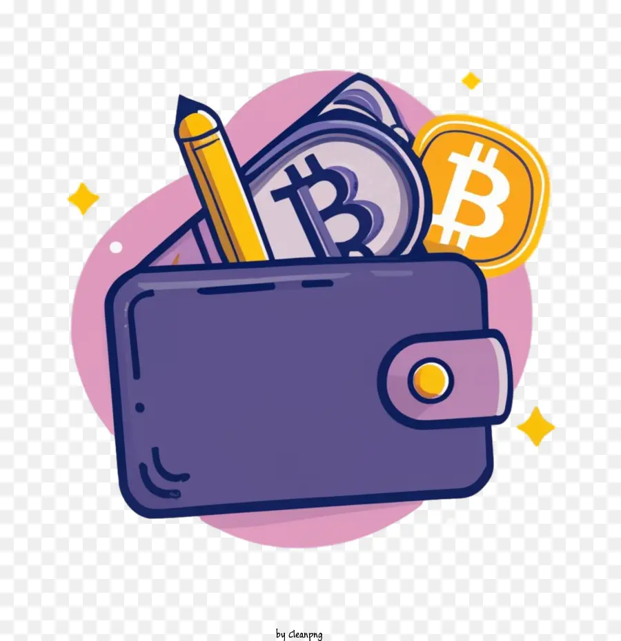 Bitcoin Wallet，Moeda PNG