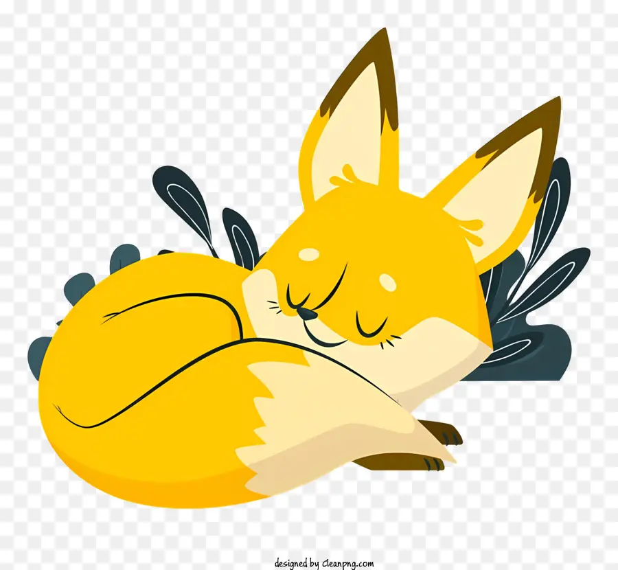 Fox Dormir，Ilustração Dos Desenhos Animados PNG