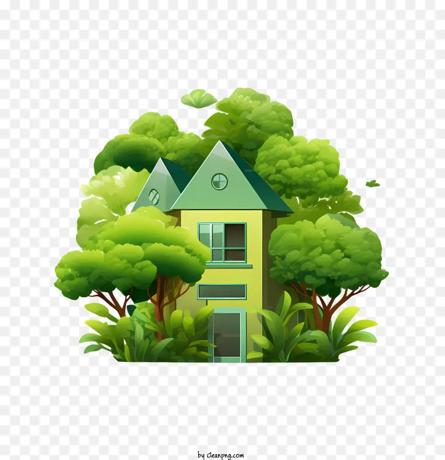 Casa Ecológica，Verde PNG