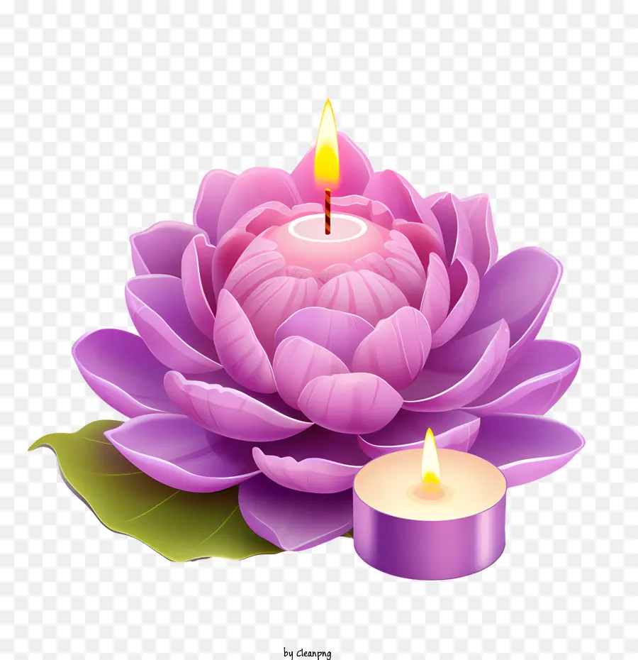 Vela Flor De Lótus，Vela Rosa PNG