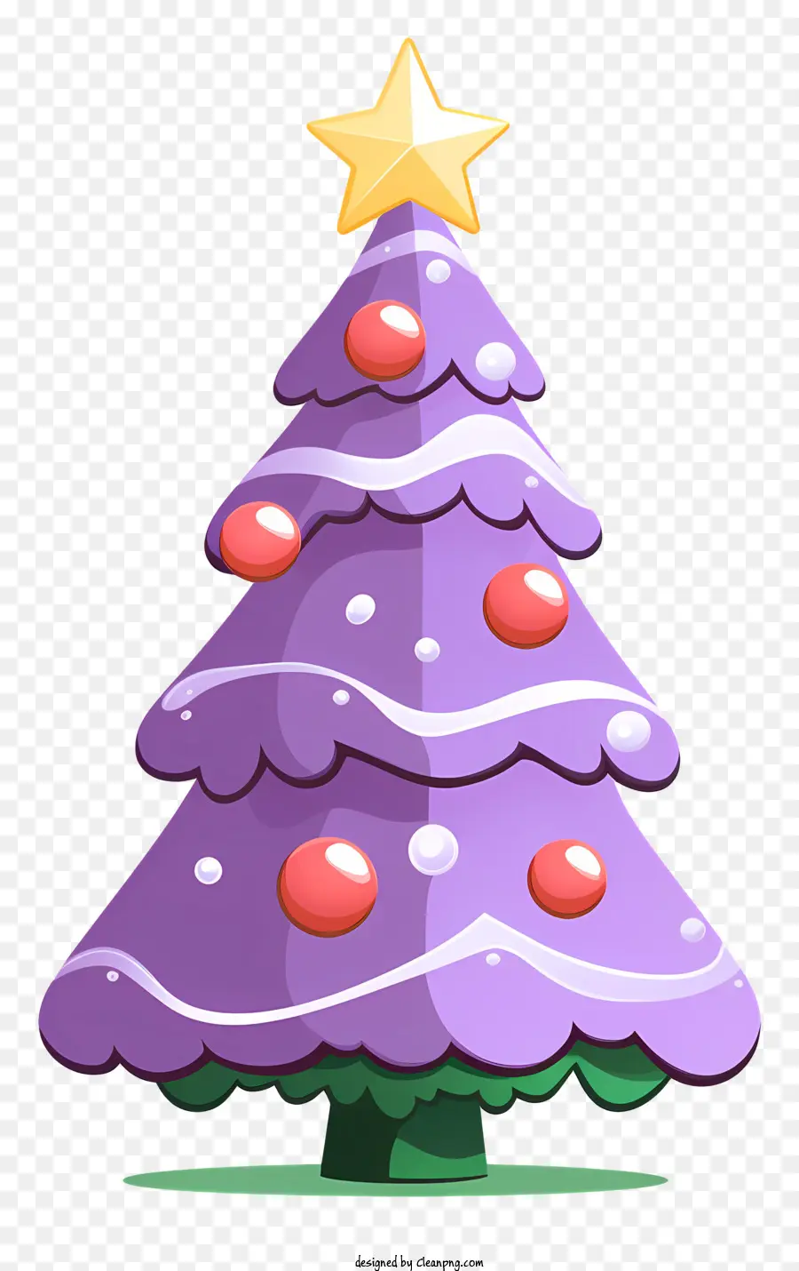 Roxo árvore De Natal，Cartoon PNG