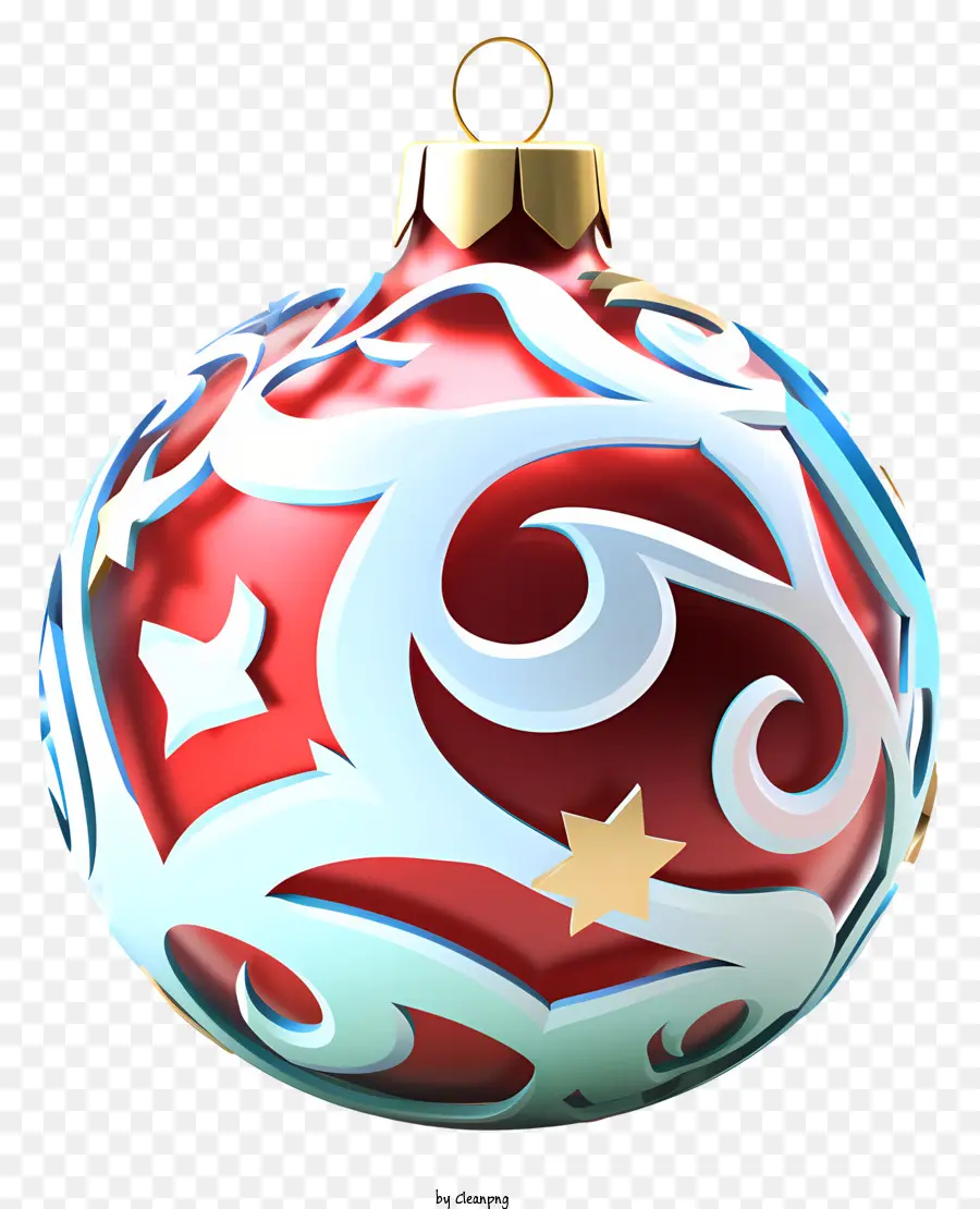 Enfeite De Natal，Bola Vermelha E Azul PNG