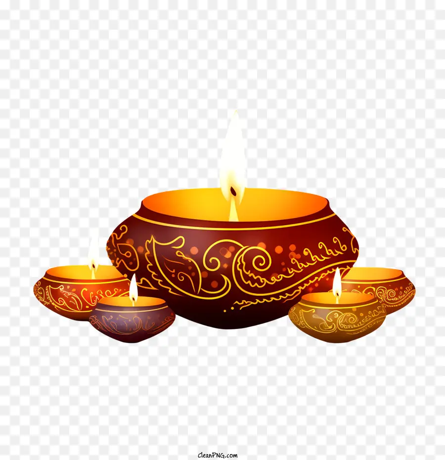 Diwali Diya，Lamp PNG