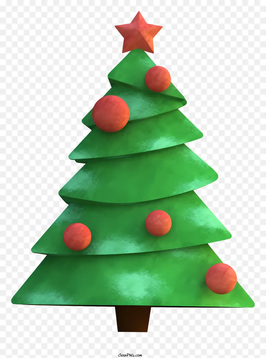 árvore De Natal Verde，Bolas De Natal Vermelhas PNG