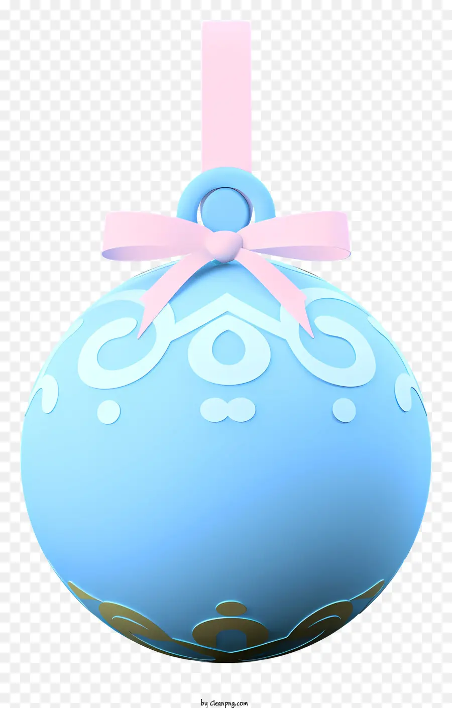 Ornamento Azul，Pink Bow PNG