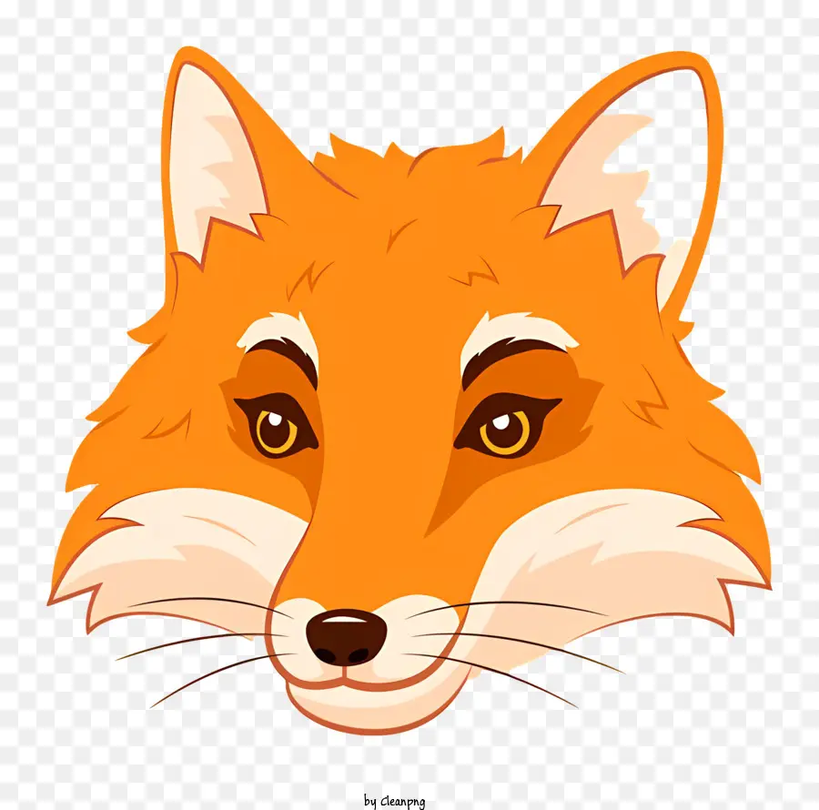 Laranja Fox，Fox Cabeça PNG