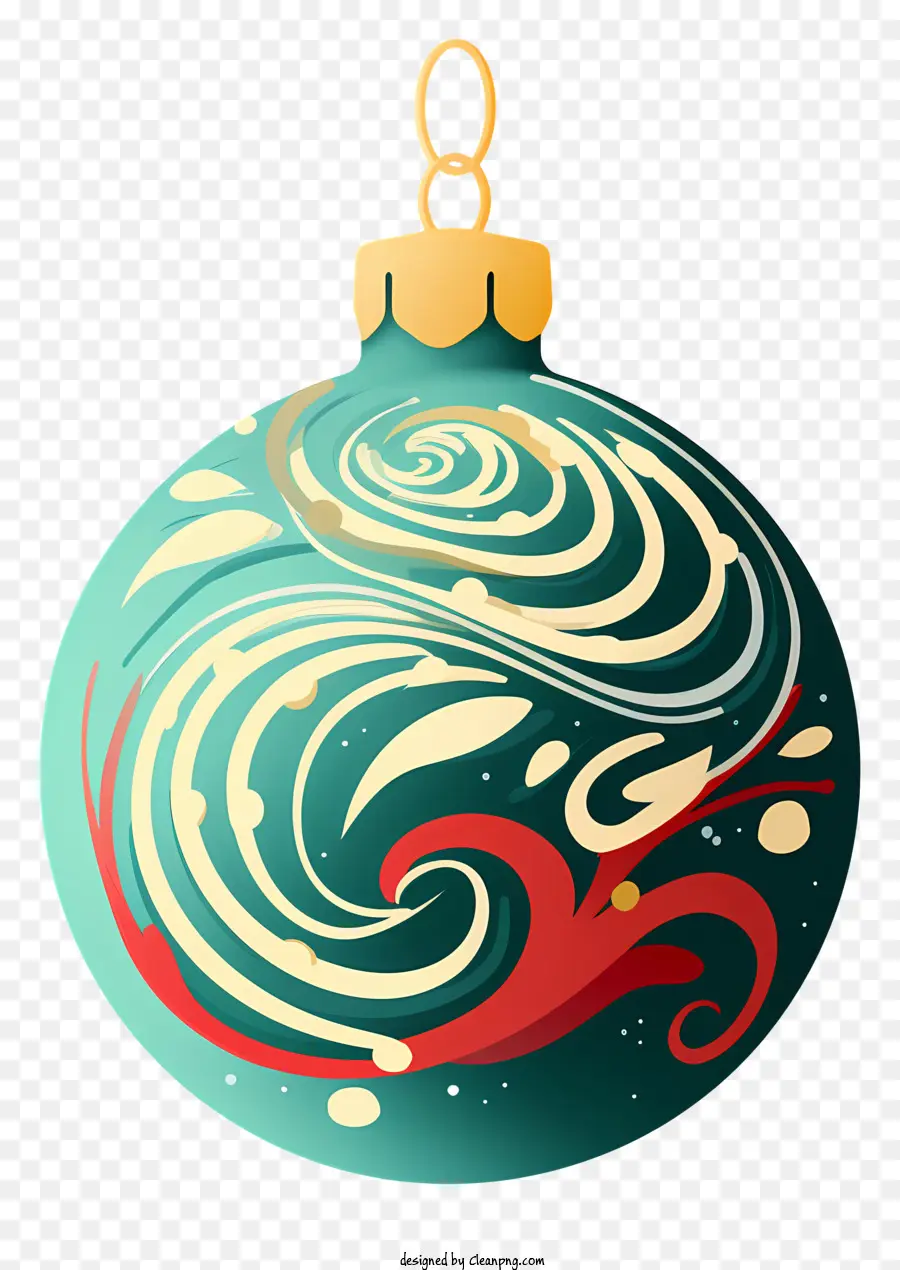 Enfeite De Natal，Ornamento Redemoinho Verde E Vermelho PNG