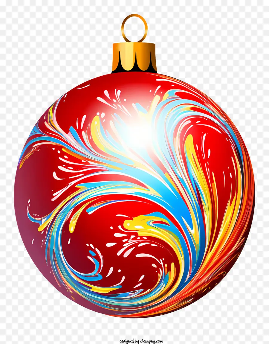 Enfeite De Natal，Ornamento Vermelho E Azul PNG