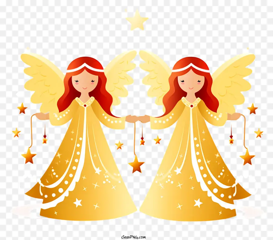 Golden Angels，Estrela De Ouro PNG