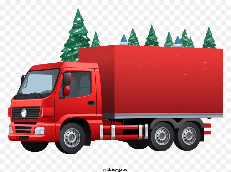 Caminhão De Entrega Vermelha，Grande Caixa Vermelha PNG